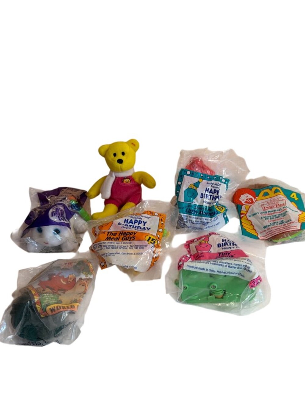 VTG McDonald's Burger King Mixed Lot of Toys Peter Pan Little Mermaid Lion King